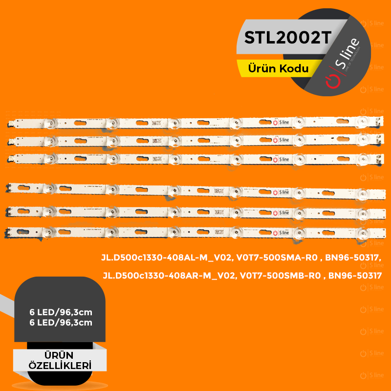 50" JL.D500c1330-408AL-M_V02,V0T7-500SMA-R0,V0T7-500SMB-R0,BN96-50317 Tv Ledi