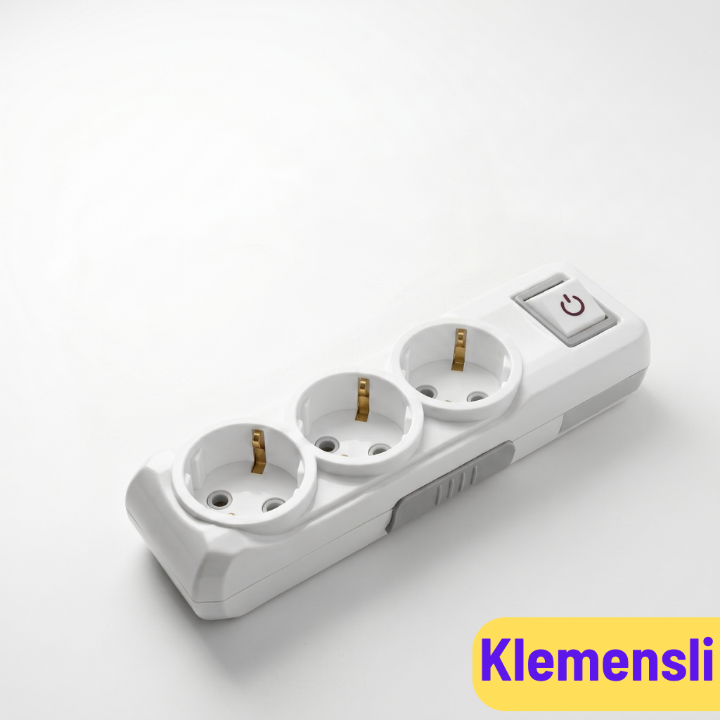 ÜÇLÜ TOPRAKLI KLEMENSLİ ANAHTARLI PRİZ KOLİ 40 AD