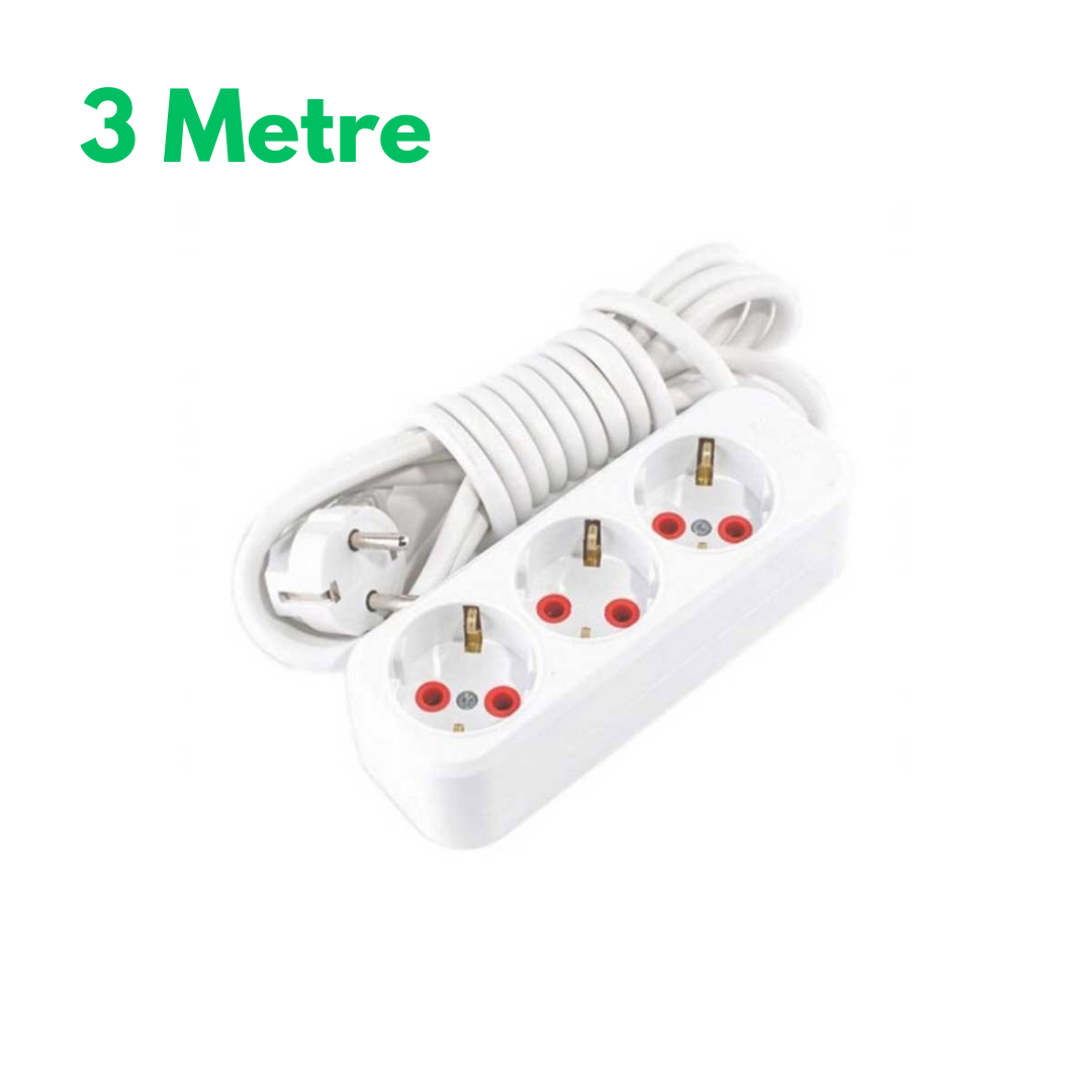 Gold Grup 3 Lü Grup Priz 3m KOLİ 40 ADT