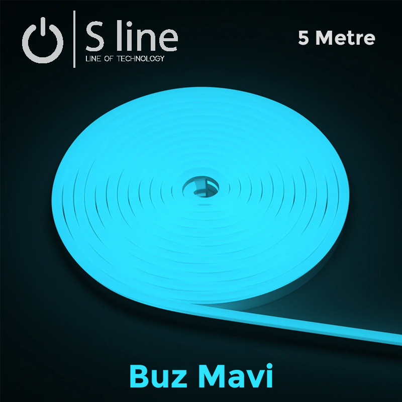 BUZ MAVİ SERİT LED12V 2835 NEON 120D.5Metre