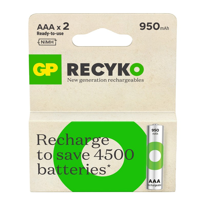 Recyko GP100AAAHC 1000mAh AAA 2Li Blister Şarjlı Pil