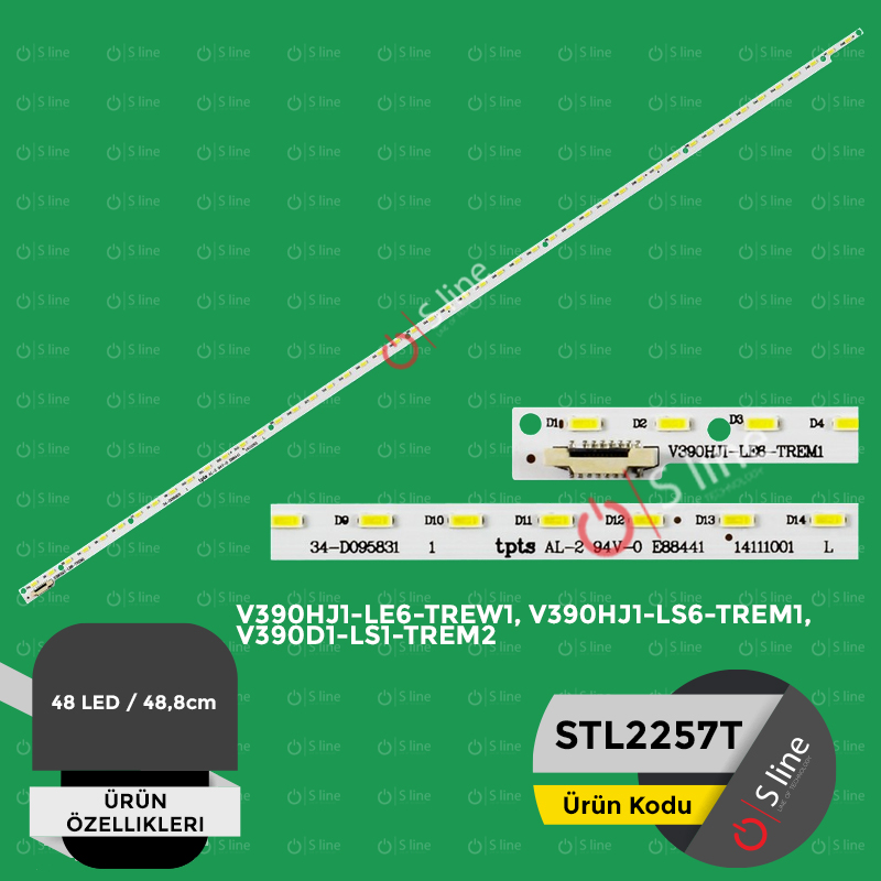 39" V390HJ1-LE6-TREW1, V390HJ1-LS6-TREM1, V390D1-LS1-TREM2 TV Ledi