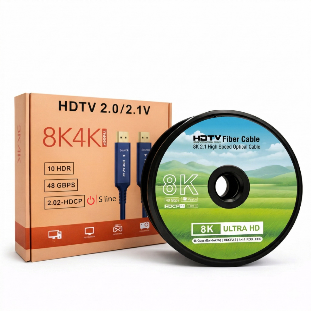 Sline 20 metre 8K V2.1 Fiber Optik HDMI Kablo K:40