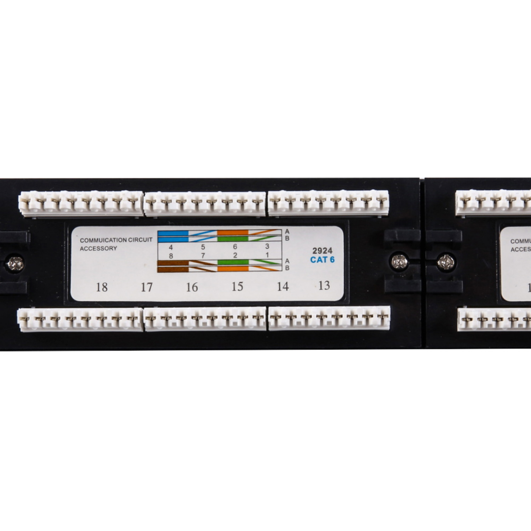 Cat6 Keystone Patch Panel – 24 Port