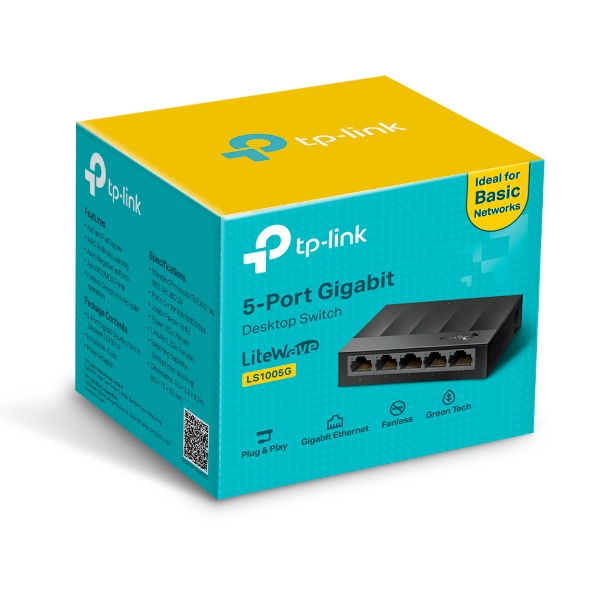 TP link TL-LS1005G 5-Port 10/100/1000 Mbps Desktop Switch