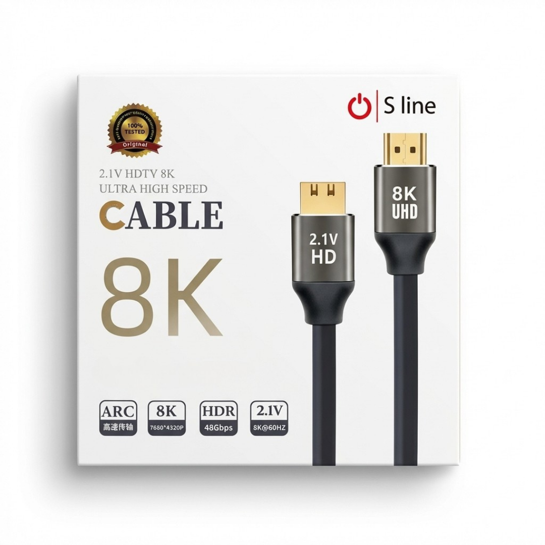 Sline 1,5 metre 8K HDMI Kablo Erkek-Erkek K:50