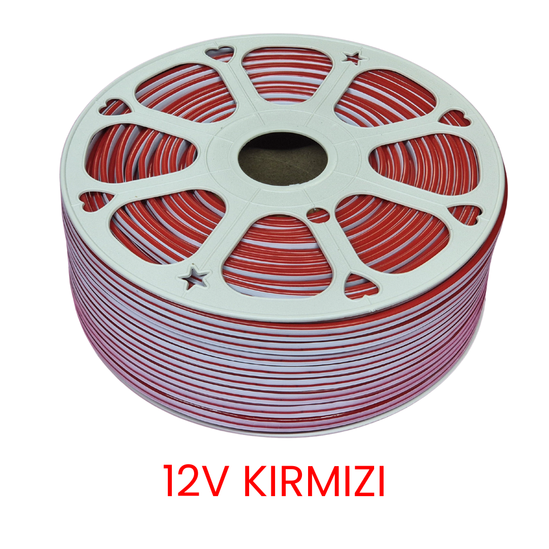12V Kırmızı Neon Şerit LED 100 Metre