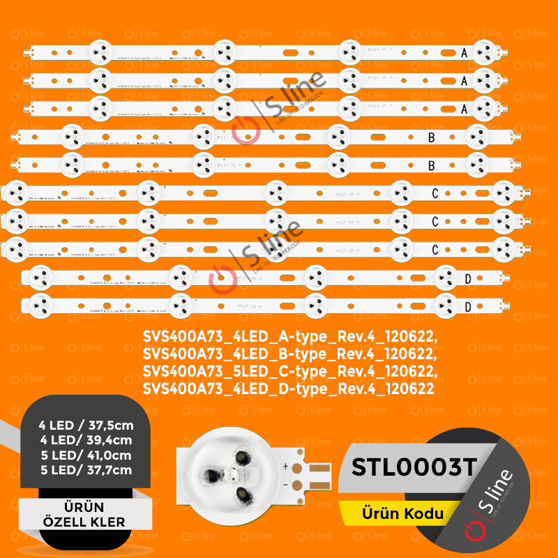 Arçelik, Beko, Axen, Grundig, Sunny, Philips SVS400A79_5LED-(A+B+C+D) Tv Led Bar