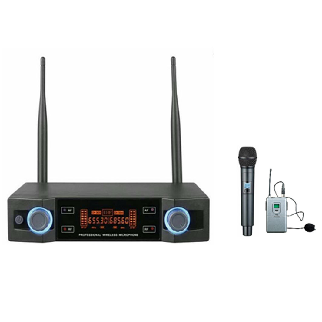S-Line Audio Sabit Frekanslı 1 El + 1 Yaka Telsiz Mikrofon
