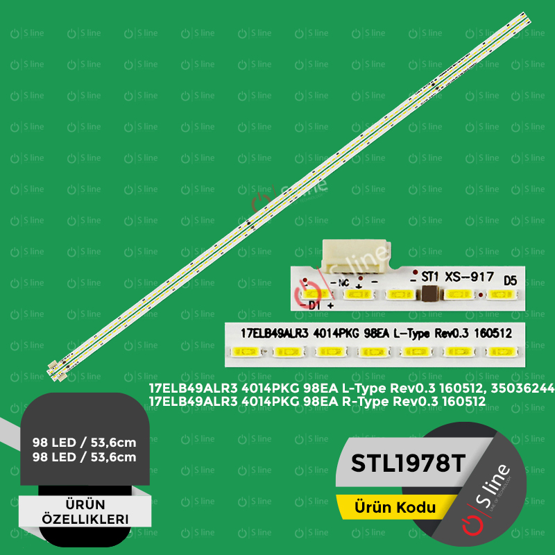 49" Vestel 17ELB49ALR3,4014PKG 98EA L-Type Rev0.3,4014PKG 98EA R-Type Tv Ledi