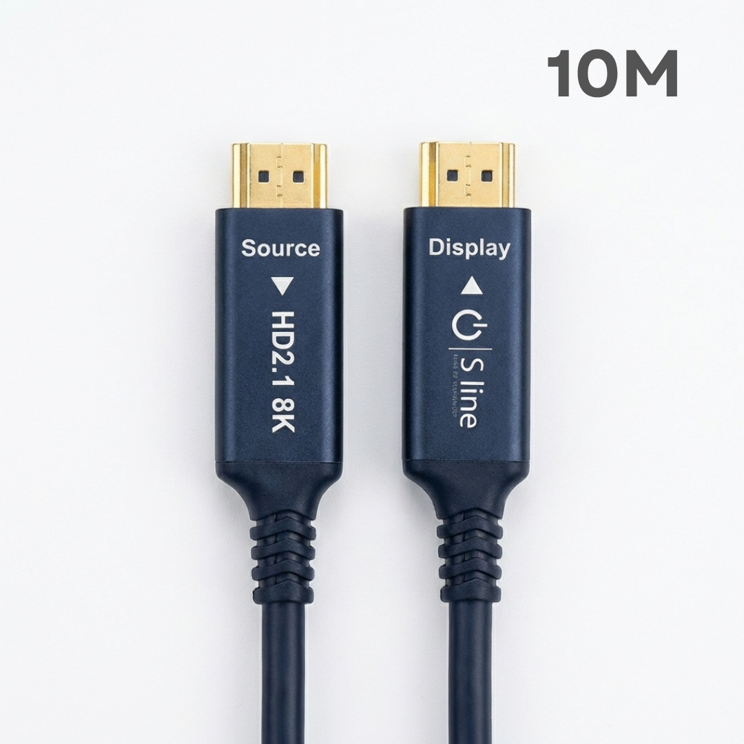 Sline 10 metre 8K V2.1 Fiber Optik HDMI Kablo K:40