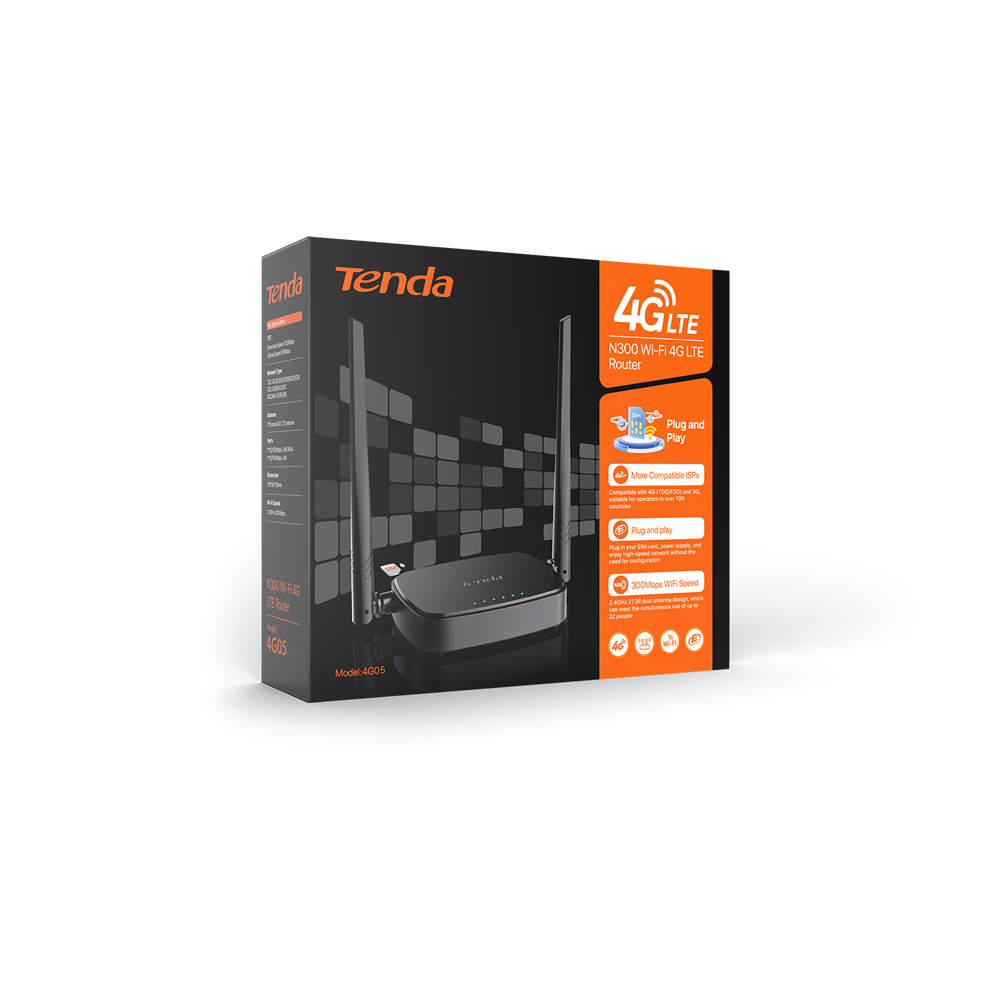 Tenda 4G05 Wi-Fi 4G Router LTE Destekli