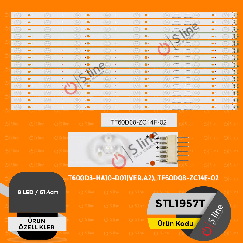 60" Sunny,Sharp T600D3-HA10-D01(VER.A2),TF60D08-ZC14F-02 Tv Ledi