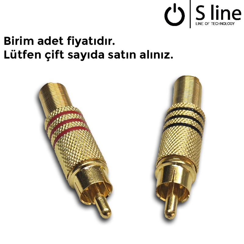 OEM RCA Erk Gold 1-2 RENK (Kırmızı/Siyah)