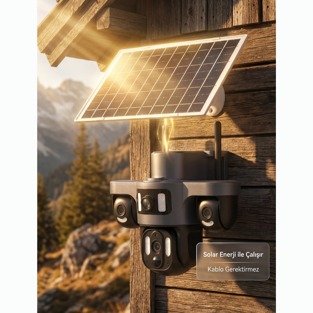 Canavis CA-15002 - Günel Enerjili SIM ve Wi-Fi Destekli 9MP Kamera Yoosee APP