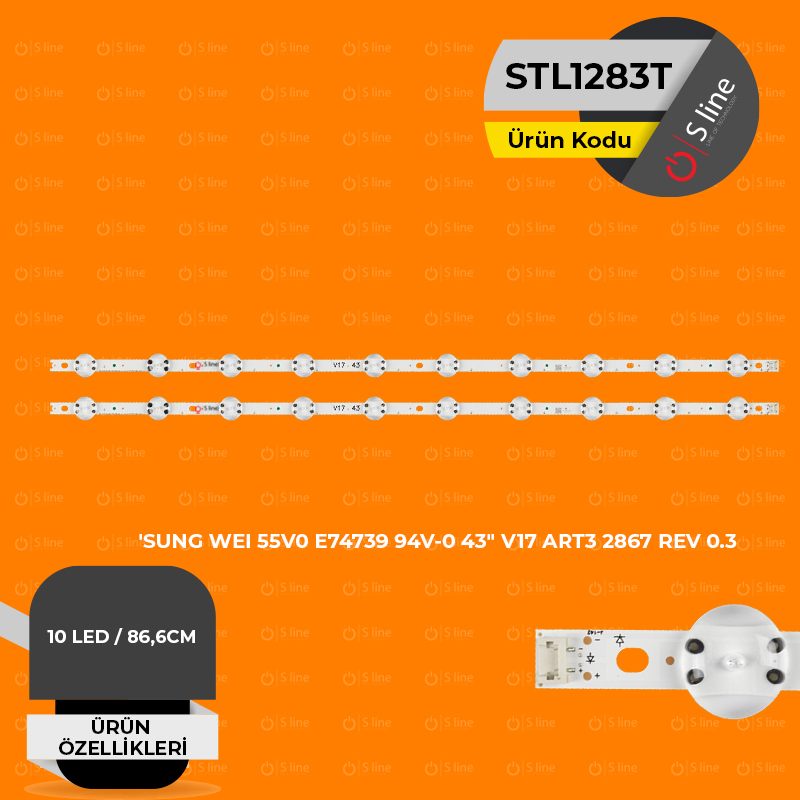 LG SUNG WEI 55V0 E74739 94V-0 43" V17 ART3 2867 REV 0.3 Tv Led Bar-