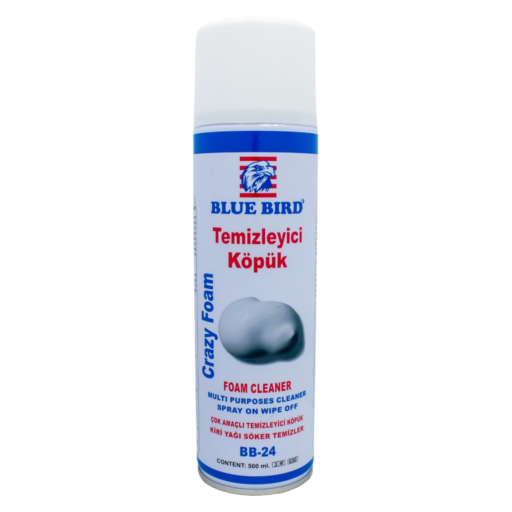 Blue Bird Crazy Foam Çok Amaçlı Temizleyici Köpük Sprey 500 ml