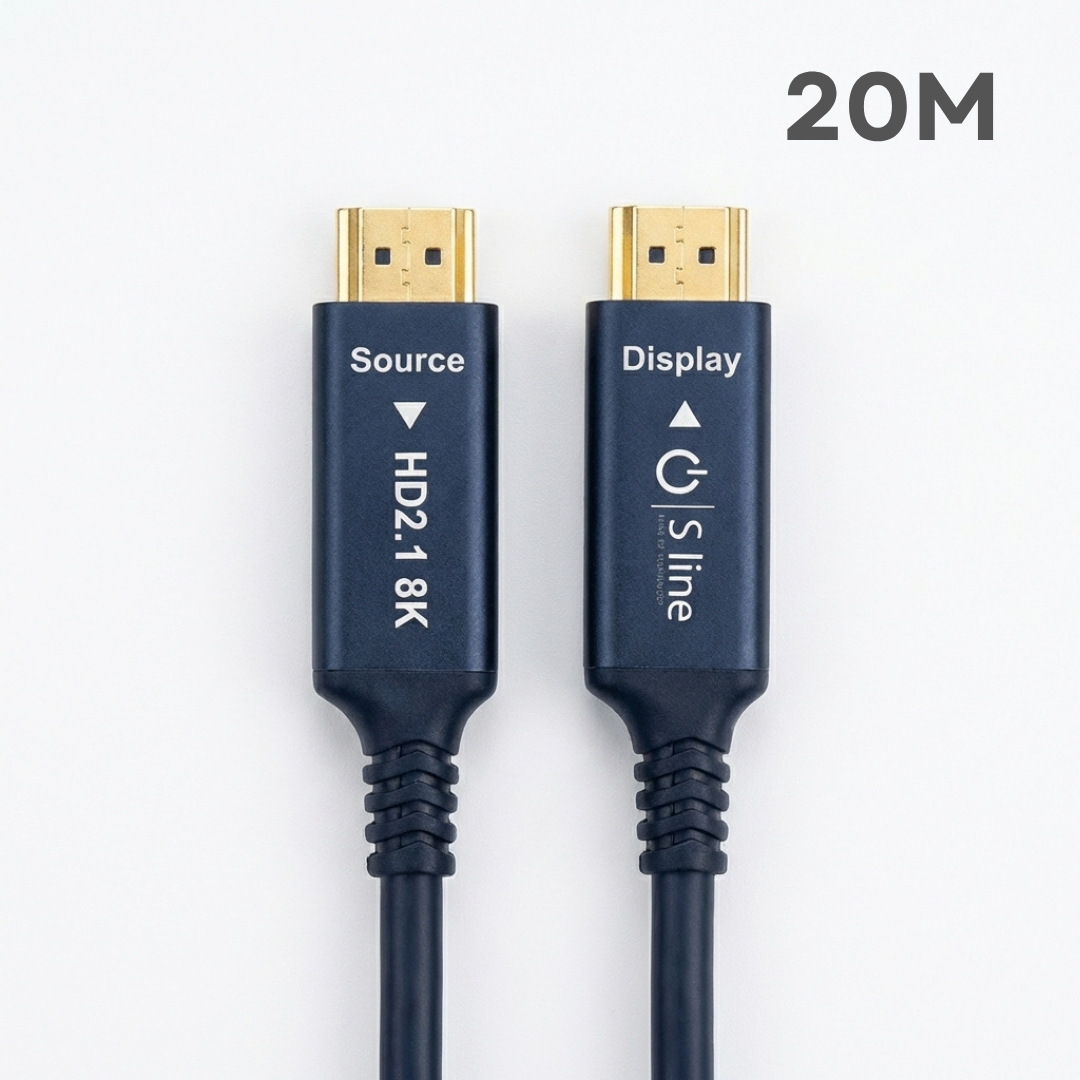 Sline 20 metre 8K V2.1 Fiber Optik HDMI Kablo K:40