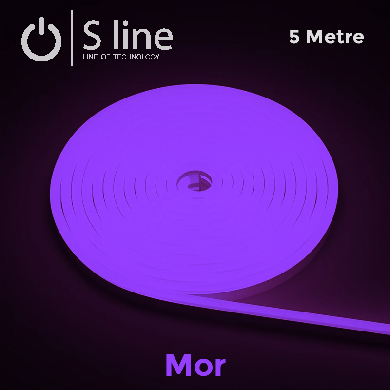 MOR SERİT LED12V 2835 NEON 120D.5Metre