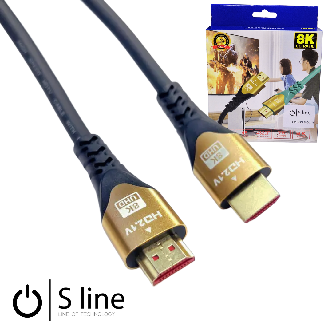 Sline 20 metre 8K HDMI Kablo Erkek-Erkek K:20