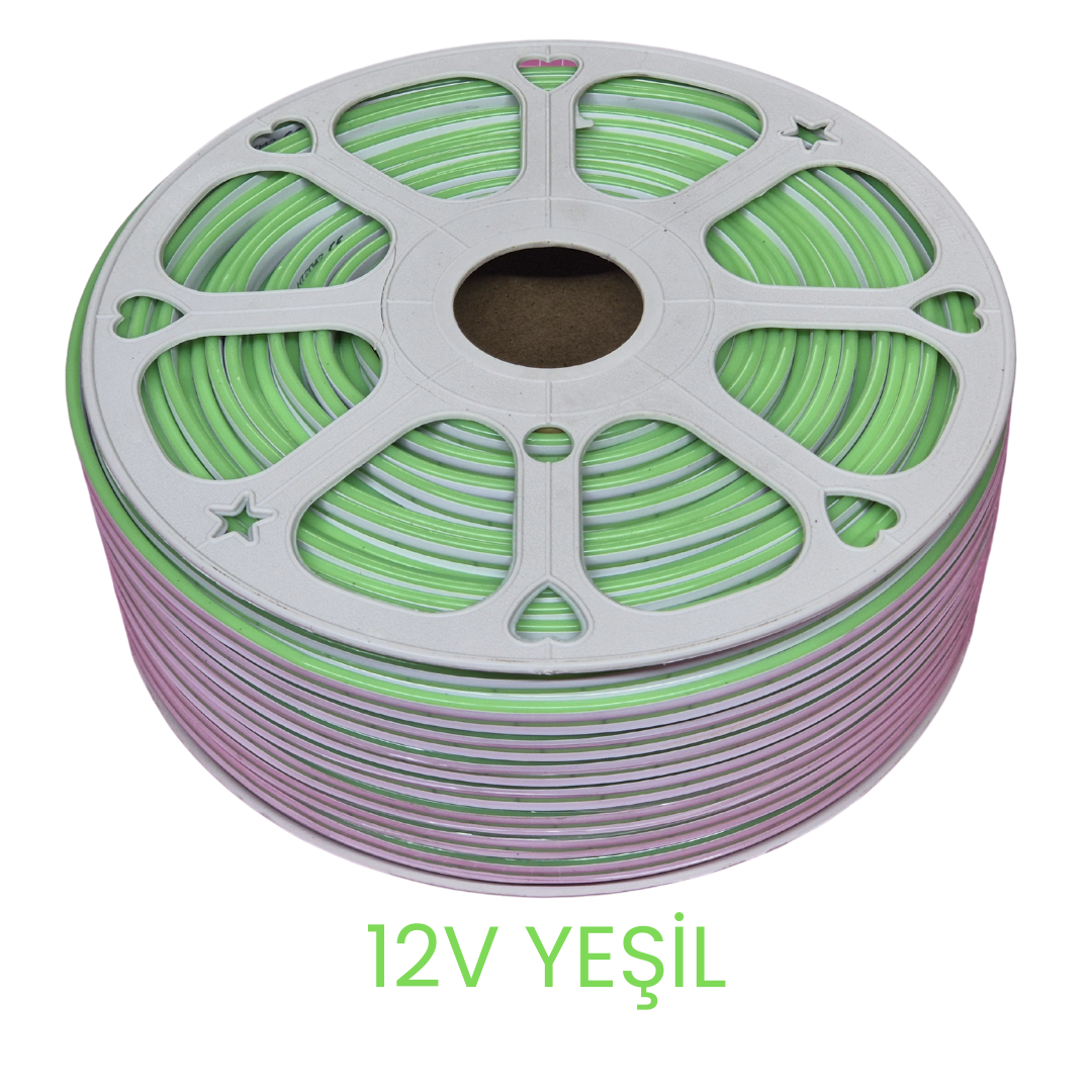 12V Yeşil Neon Şerit LED 100 Metre