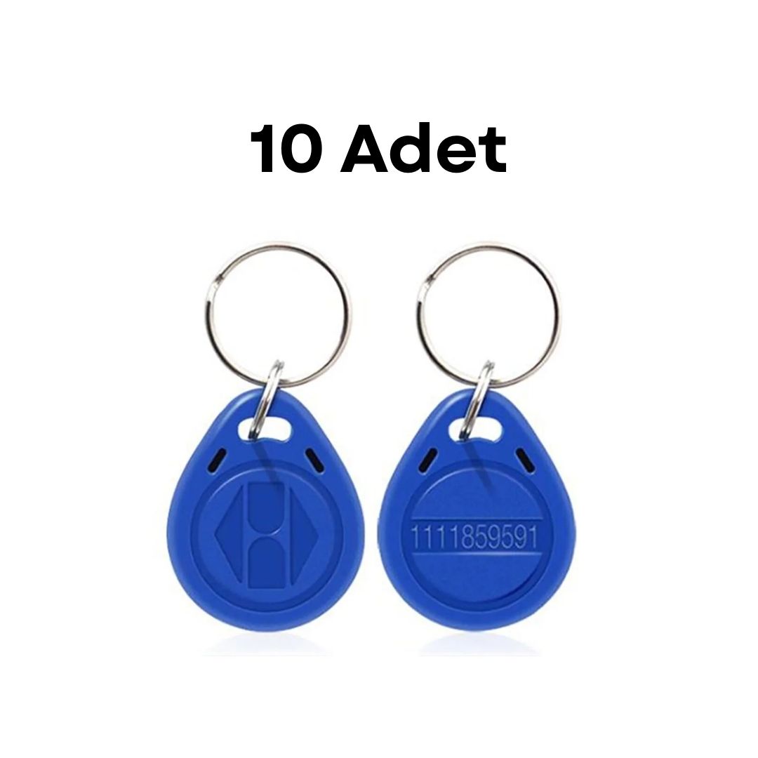 Sline Proximity Anahtarlık 125Khz EM Göster Geç Anahtar Mavi Renk 10’lu Paket