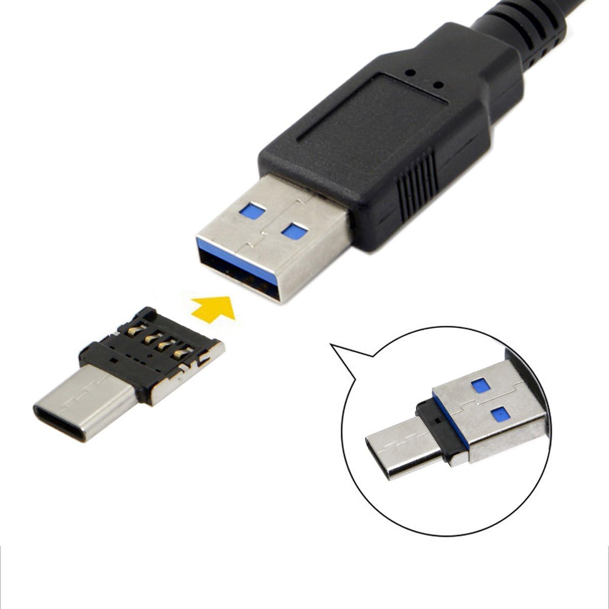 USB 2.0 Erkek - Type-C Dişi Dönüştürücü Adaptör