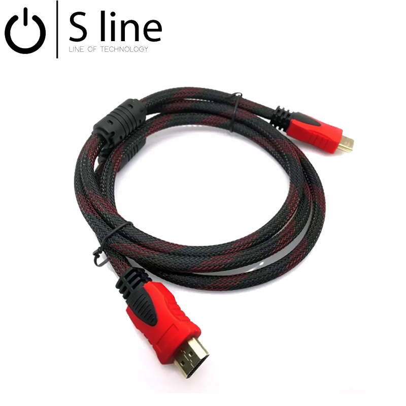 Sline 1,5m HDMI Kablo V1.4 Erkek-Erkek Örgülü Kablo - K:150