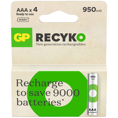 GP RECYKO 1000 MAH R03 AAA 4 LÜ GP100AAAHCE-2EB4